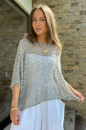 Laundry B Cloud Loose Box Knit Clay  =